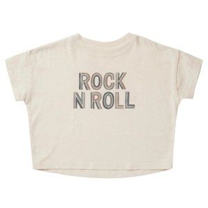 BNWT Rylee + Cru Boxy Tee - Natural Rock 'N' Roll